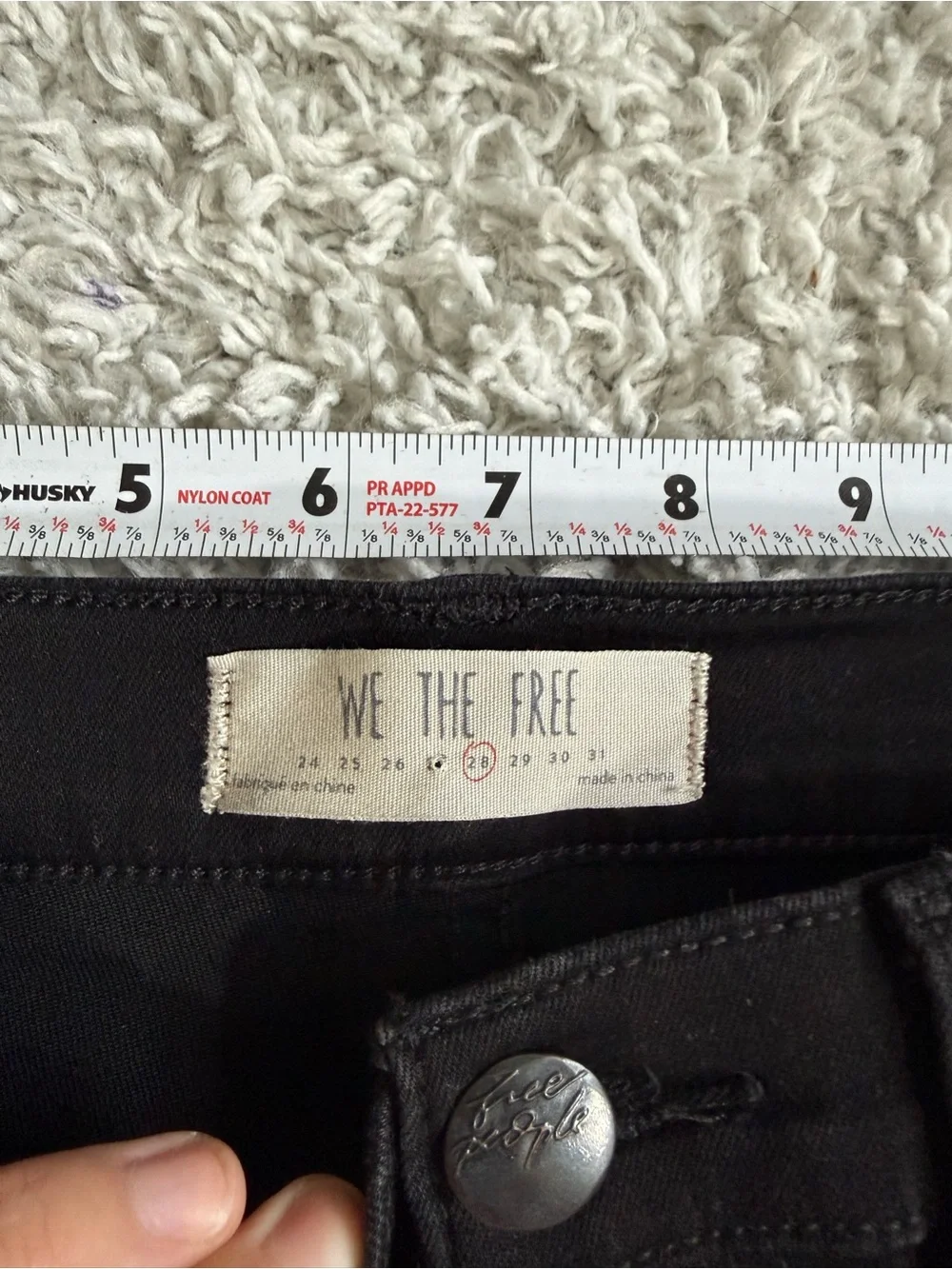 We The Free People high rise embroidered lace flare jeans Sz 28 - Picture 6 of 10